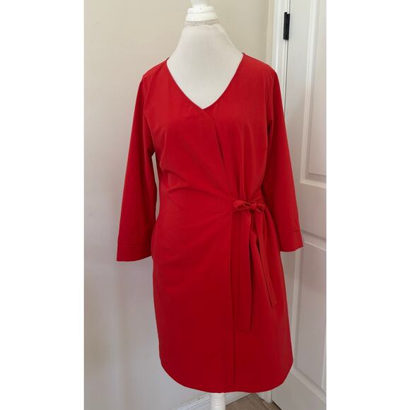 Betabrand Cool-Touch Tunic Dress Red Orange Medium - Picture 1 of 5